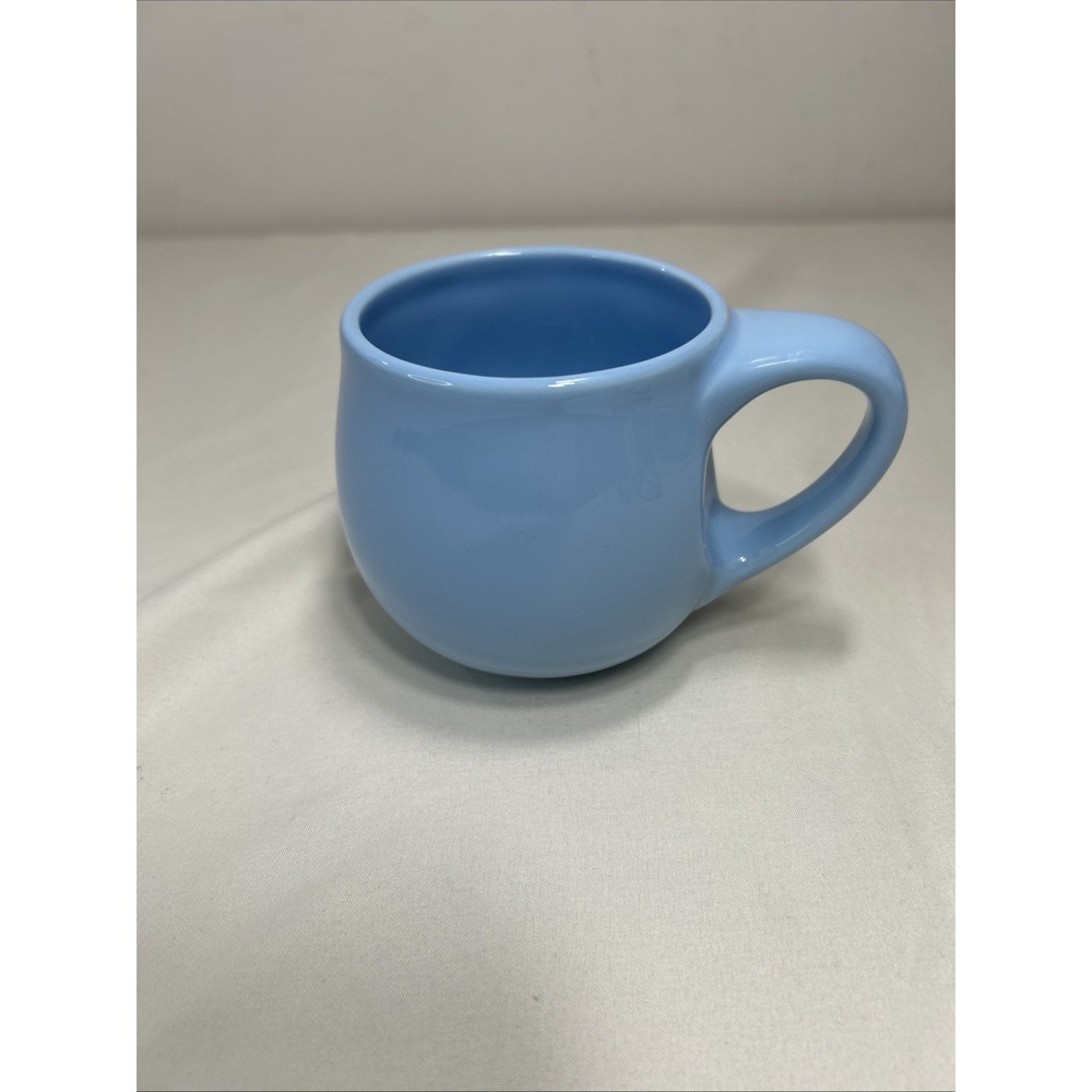 NEW Vintage 2005 Starbucks Chubby Light Baby Blue 16 oz Ceramic Mug Cup